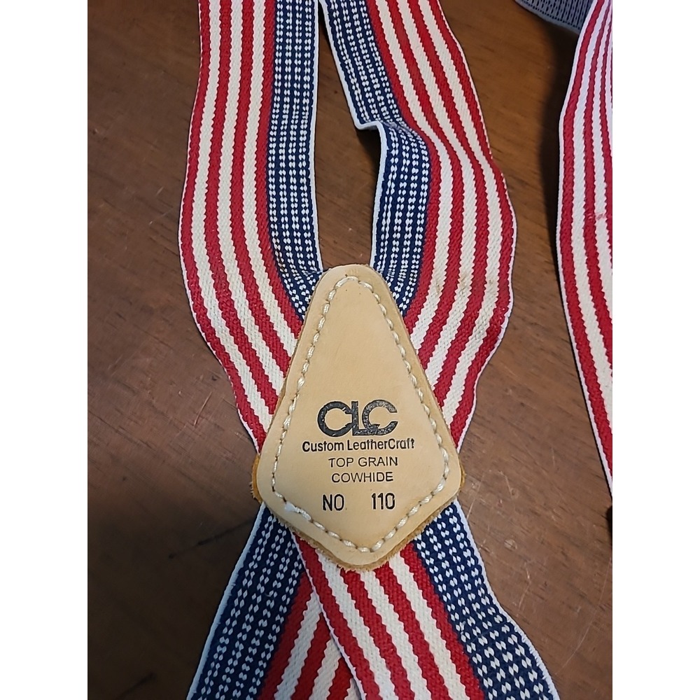 CLC Custom LeatherCraft 110USA United States Flag Adjustable Elastic Suspenders - Picture 2 of 8